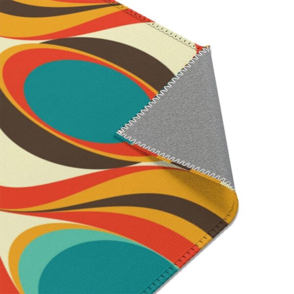 1970s Style Area Rug, Mid-century 70s Rug for Living Room - 70's Funky Retro Mid Century Modern Boho Mod Area Rugs
