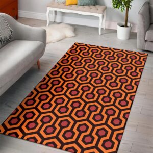1970s Style Area Rug, Mid-century 70s Rug for Living Room - 70s Style Overlook Hotel Shining Pattern Area Rugs
