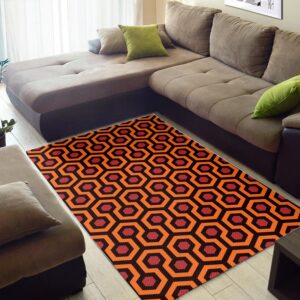 1970s Style Area Rug, Mid-century 70s Rug for Living Room - 70s Style Overlook Hotel Shining Pattern Area Rugs