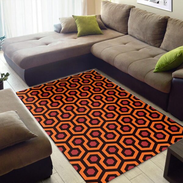 1970s Style Area Rug, Mid-century 70s Rug for Living Room - 70s Style Overlook Hotel Shining Pattern Area Rugs