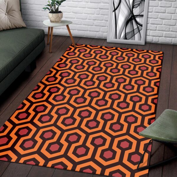 1970s Style Area Rug, Mid-century 70s Rug for Living Room - 70s Style Overlook Hotel Shining Pattern Area Rugs