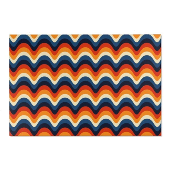 1970s Style Area Rug, Mid-century 70s Rug for Living Room - Retro Decor Colorful Area Rug, Abstract Rug Floor Decor Carpet, 70s Design Rug