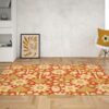 1970s Style Area Rug, Mid-century 70s Rug for Living Room - Retro Mushroom Graphic with 70s Style Area Rug, Psychedelic Groovy Rug for Bedroom Aesthetic, Y2K Dorm Decor