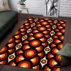 1970s Style Area Rug, Mid-century 70s Rug for Living Room - Retro Vintage Mid Century 70s Style Rugs