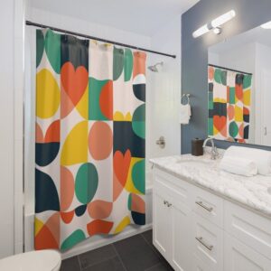Abstract Art Shower Curtain, Unique Bathroom Decor Design, Art Henri Matisse, Housewarming Gift, Art Design, Flower Design