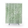 Botanical Shower Curtain Flower Field Herbs Bathroom Decor Plant Leaves Shower Curtain