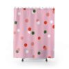 Children Shower Curtain, Pink-Red Bubbles Bathroom Decor and Design, Gift Idea, Shower Design, House Warming Gift