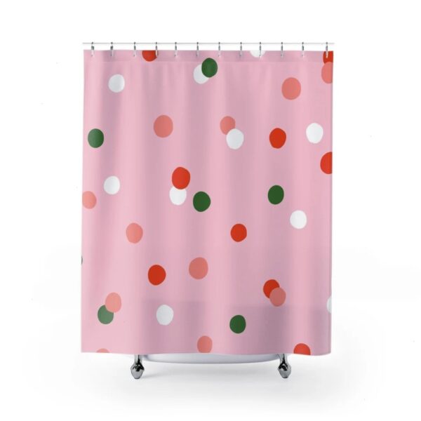 Children Shower Curtain, Pink-Red Bubbles Bathroom Decor and Design, Gift Idea, Shower Design, House Warming Gift