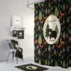 Custom Personalized Shower Curtain, Woodland Bathroom Decor, Bear Shower Curtain, Lodge Theme Shower Curtain