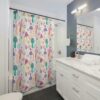 Cute Mushroom Shower Curtain, Retro Shower Curtain, Cottage Core Shower Curtain, Woodland Shower Curtain
