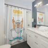 Eureka Eureka Quote Shower Curtain, Archimedes Funny Shower Curtain, Funny Shower Curtain, Nerd Gift Idea