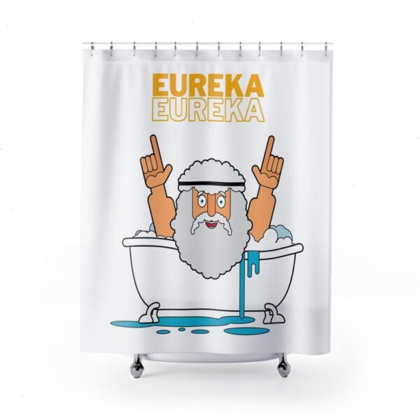 Eureka Eureka Quote Shower Curtain, Archimedes Funny Shower Curtain, Funny Shower Curtain, Nerd Gift Idea