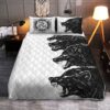Fenrir Quilt Bed Set, Viking Quilt Bedding Set Throw, Twin, Queen, King Size, Viking Quilt Bedding Set Blanket, Viking Quilt For Bedroom, Gifts for Viking Lover