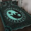 Fenrir Wolf with Skoll and Hati - Viking Quilt Set Throw, Twin, Queen, King Size, Viking Quilt Bedding Set Blanket, Viking Quilt For Bedroom, Gifts for Viking Lover