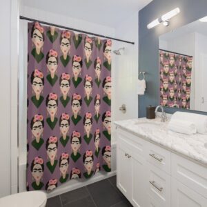 Frida Kahlo Shower Curtain, Bathroom Design and Decor, Unique Art Print Gift Idea, Art Print