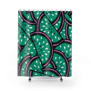 Fruit Shower Curtains, Kiwi Fruit Print, Green Shower Curtain Housewarming Gift Idea, Printed Shower Curtain