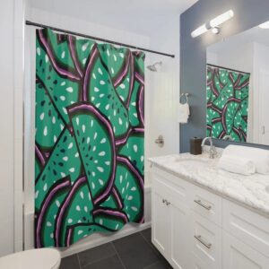 Fruit Shower Curtains, Kiwi Fruit Print, Green Shower Curtain Housewarming Gift Idea, Printed Shower Curtain