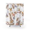 Halloween Hippie Rainbow Shower Curtain, Halloween Design, Peace Love Freedom, Bathroom Decor