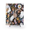 Halloween Hippie Rainbow Shower Curtain, Halloween Design, Peace Love Freedom, Disco Funky Style Bathroom Decor