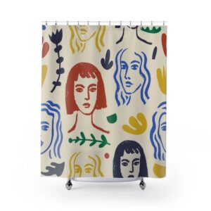Henri Matisse Abstract Art Shower Curtain Housewarming Gift, Art Design, Flower Design