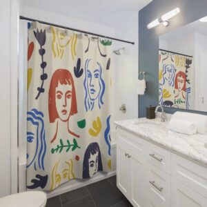 Henri Matisse Abstract Art Shower Curtain Housewarming Gift, Art Design, Flower Design