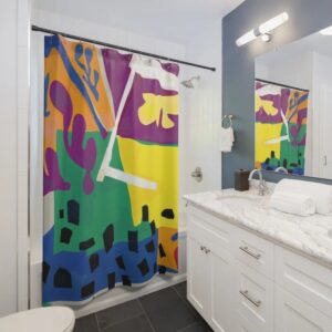 Henri Matisse Shower Curtain, Abstract Art Print Shower Curtain, Modern Bath Design Housewarming Gift