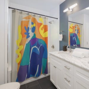 Henri Matisse Shower Curtains, Abstract Art Print Shower Curtain, Modern Bath Design Housewarming Gift
