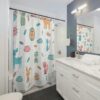 Kids cute Forest Animals Shower Curtain, Kids Bathroom Shower Curtain, Kids Shower Curtain
