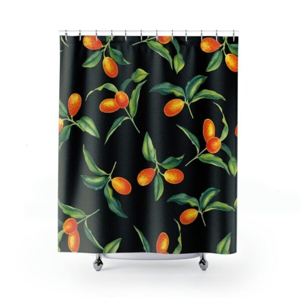 Kumquat Shower Curtain, Fruit Shower Curtain, Fruit Bath Decoration, Botanical Bathroom, Nature Lover Gift