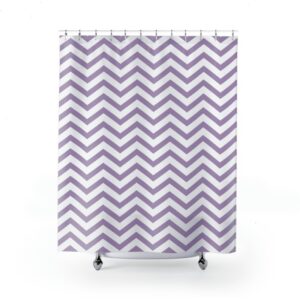 Lilac Stripes Shower Curtain, Lavender Striped Bath Curtain, Purple Modern Bathroom Decor, Simple and Minimal Gift idea
