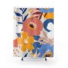 Modern Flower Print Shower Curtain, Bathroom Decor and Design, Gift Idea House Warming Gift
