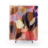 Modern Flower Print Shower Curtain, Bathroom Decor and Design, Gift Idea Shower Curtain House Warming Gift