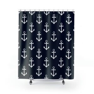 Nautical Anchor Shower Curtain, Boat Shower Curtain, Lakehouse Shower Curtain, Ocean Theme Gift