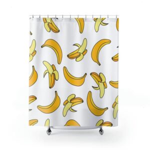 Pop Art Banana Shower Curtain Bathroom Decor, Kids Shower Curtain, Fruit Theme, Cute Shower Curtain