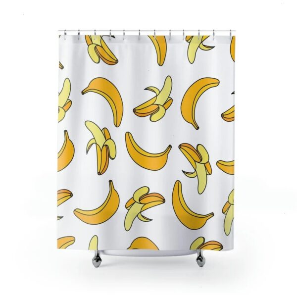 Pop Art Banana Shower Curtain Bathroom Decor, Kids Shower Curtain, Fruit Theme, Cute Shower Curtain