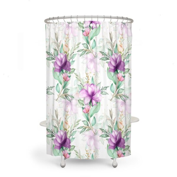 Purple Roses Floral Bathroom Decor, Shower Curtain, Bath Towels, Bath Mat, Hand Towel Options