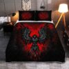 Raven Vegvisir Quilt Bed Set, Viking Quilt Bedding Set Throw, Twin, Queen, King Size, Viking Quilt Bedding Set Blanket, Viking Quilt For Bedroom, Gifts for Viking Lover