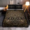Raven Yggdrasil Quilt Bed Set, Viking Quilt Bedding Set Throw, Twin, Queen, King Size, Viking Quilt Bedding Set Blanket, Viking Quilt For Bedroom, Gifts for Viking Lover