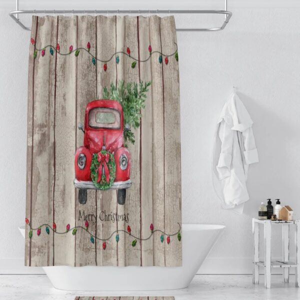 Red Truck, Home Decor, Shower Curtain, Optional Bathroom Set, Bath Towels, Hand Towels, Bath Mat