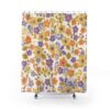 Retro 70s Groovy Shower Curtain, 70s Aesthetic Decor, Hippie Shower Curtain Decor, Funky Bathroom Curtain
