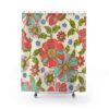 Retro 70s Shower Curtain, Groovy Shower Curtain, Hippie Shower Curtain Decor, Funky Bathroom Curtain