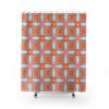 Retro Print Shower Curtain, Bathroom Decor and Design, Gift Idea, Shower Design, House Warming Gift