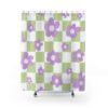 Retro Shower Curtain Abstract Art, Bathroom Decor Design, Modern Art Print, Housewarming Gift, Unique Gift