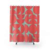 Retro Shower Curtain, Abstract Art, Bathroom Decor Design, Modern Art Print, Housewarming Gift, Unique Gift Idea