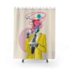 Shower Curtain, Abstract Art Print Home Decor, Bathroom Decor, Unique Housewarming Gift, Retro Shower Curtain