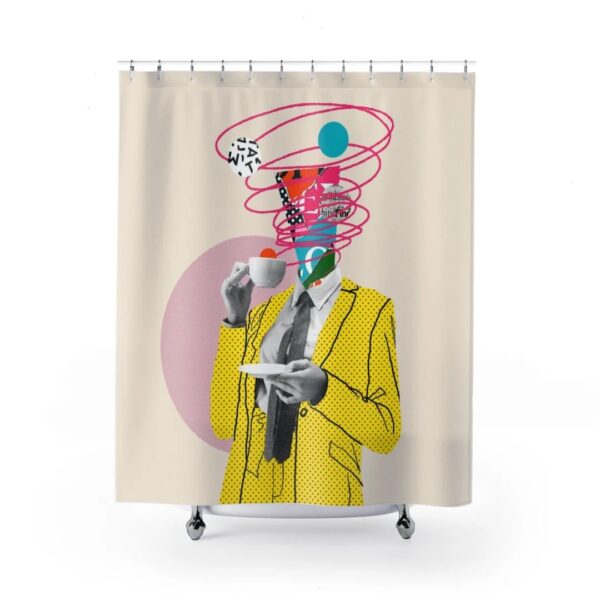Shower Curtain, Abstract Art Print Home Decor, Bathroom Decor, Unique Housewarming Gift, Retro Shower Curtain