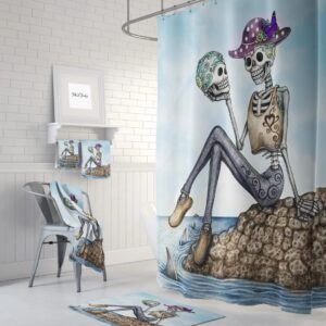 Shower Curtain, Sugar Skull, Skull Day Of The Dead, Bath Mat, Towels, Skeletons, Lets Talk It Over