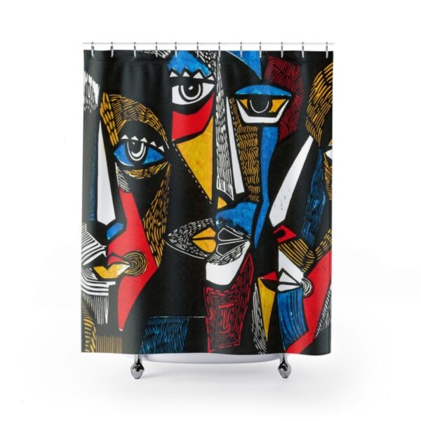 Shower Curtains Abstract Art, Bathroom Decor Design, Modern Art Print, Housewarming Gift, Unique Gift Idea