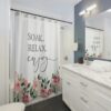 Soak Relax Enjoy Shower Curtain, Women's Bathroom Curtain, Housewarming Gift, Unique Shower Curtain, Cute Bath Decor