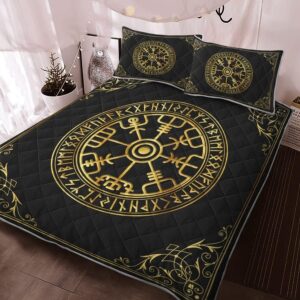 The Helm of Awe Viking Quilt, Viking Quilt Bedding Set Blanket, Viking Quilt For Bedroom, Gifts for Viking Lover